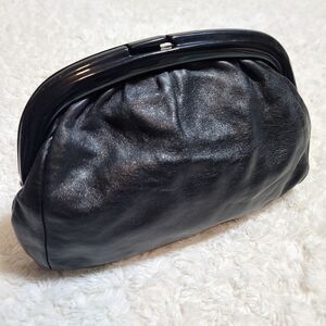 Elegant Black Leather Clutch